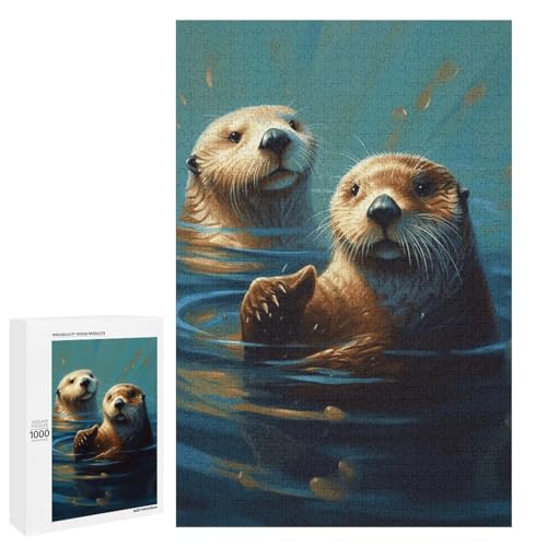 Holzpuzzle für Erwachsene, Meeresotter Malerei gedrucktes Puzzle für Erwachsene, kommt mit Einer schönen Box Holzpuzzle für Erwachsene, Meeresotter Malerei gedrucktes Puzzle für Erwachsene, kommt mit Einer schönen Box von BVKWNTSA