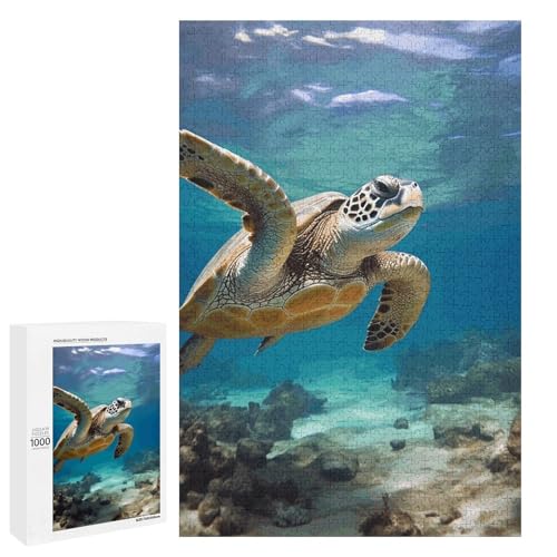 Holzpuzzle für Erwachsene, Meeresschildkröte1 gedrucktes Puzzle für Erwachsene, kommt mit Einer schönen Box Holzpuzzle für Erwachsene, Meeresschildkröte1 gedrucktes Puzzle für Erwachsene, kommt mit Einer schönen Box von BVKWNTSA