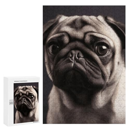 Holzpuzzle für Erwachsene, Mops gedrucktes Puzzle für Erwachsene, kommt mit Einer schönen Box Holzpuzzle für Erwachsene, Mops gedrucktes Puzzle für Erwachsene, kommt mit Einer schönen Box von BVKWNTSA