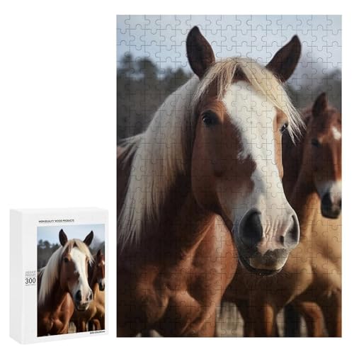 Holzpuzzle für Erwachsene, Pferde Tiere Gedrucktes Puzzle für Erwachsene, Kommt mit Einer schönen Box Holzpuzzle für Erwachsene, Pferde Tiere Gedrucktes Puzzle für Erwachsene, Kommt mit Einer schönen Box von BVKWNTSA