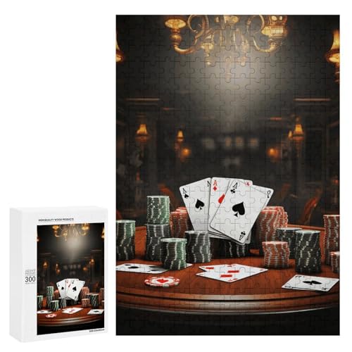 Holzpuzzle für Erwachsene, Pokerturnier gedrucktes Puzzle für Erwachsene, kommt mit Einer schönen Box Holzpuzzle für Erwachsene, Pokerturnier gedrucktes Puzzle für Erwachsene, kommt mit Einer schönen Box von BVKWNTSA