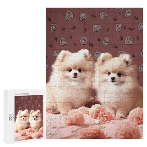 Holzpuzzle für Erwachsene, Pomeranians Welpen und Point Printed Puzzle für Erwachsene, Kommt mit Einer schönen Box Holzpuzzle für Erwachsene, Pomeranians Welpen und Point Printed Puzzle für Erwachsene, Kommt mit Einer schönen Box von BVKWNTSA