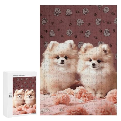 Holzpuzzle für Erwachsene, Pomeranians Welpen und Point Printed Puzzle für Erwachsene, Kommt mit Einer schönen Box Holzpuzzle für Erwachsene, Pomeranians Welpen und Point Printed Puzzle für Erwachsene, Kommt mit Einer schönen Box von BVKWNTSA