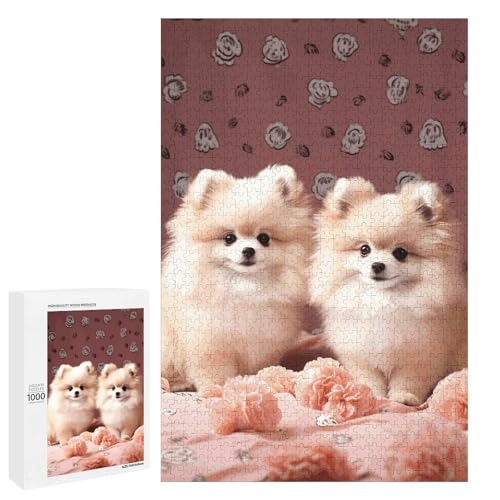 Holzpuzzle für Erwachsene, Pomeranians Welpen und Point Printed Puzzle für Erwachsene, Kommt mit Einer schönen Box Holzpuzzle für Erwachsene, Pomeranians Welpen und Point Printed Puzzle für Erwachsene, Kommt mit Einer schönen Box von BVKWNTSA
