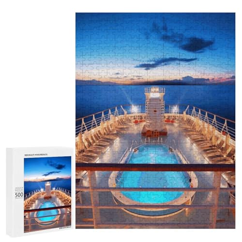 Holzpuzzle für Erwachsene, Pool Party Kreuzfahrtschiff gedrucktes Puzzle für Erwachsene, kommt mit Einer schönen Box von BVKWNTSA