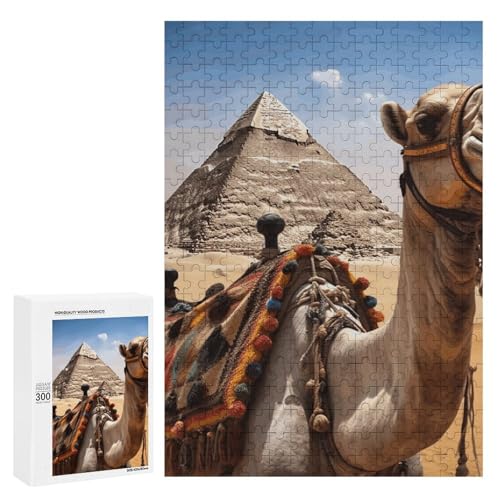 Holzpuzzle für Erwachsene, Pyramide Kamel Gedruckt Puzzle für Erwachsene, Kommt mit Einer schönen Box Holzpuzzle für Erwachsene, Pyramide Kamel Gedruckt Puzzle für Erwachsene, Kommt mit Einer schönen Box von BVKWNTSA