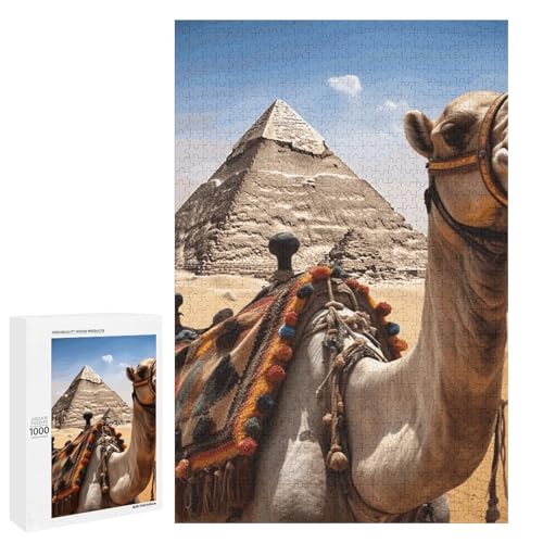 Holzpuzzle für Erwachsene, Pyramide Kamel Gedruckt Puzzle für Erwachsene, Kommt mit einer schönen Box von BVKWNTSA