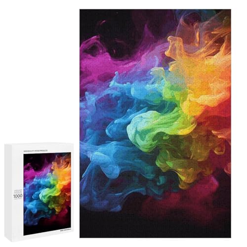 Holzpuzzle für Erwachsene, Regenbogen Rauch Gedrucktes Puzzle für Erwachsene, Kommt mit Einer schönen Box Holzpuzzle für Erwachsene, Regenbogen Rauch Gedrucktes Puzzle für Erwachsene, Kommt mit Einer schönen Box von BVKWNTSA