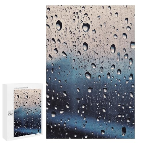 Holzpuzzle für Erwachsene, Regentropfen auf Glas gedrucktes Puzzle für Erwachsene, kommt mit Einer schönen Box Holzpuzzle für Erwachsene, Regentropfen auf Glas gedrucktes Puzzle für Erwachsene, kommt mit Einer schönen Box von BVKWNTSA