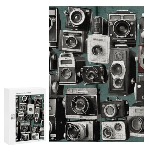 Holzpuzzle für Erwachsene, Retro Cool Camera Collection1 gedrucktes Puzzle für Erwachsene, kommt mit Einer schönen Box Holzpuzzle für Erwachsene, Retro Cool Camera Collection1 gedrucktes Puzzle für Erwachsene, kommt mit Einer schönen Box von BVKWNTSA