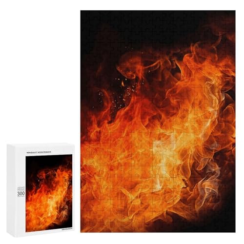 Holzpuzzle für Erwachsene, Roaring Flame Printed Puzzle für Erwachsene, Kommt mit Einer schönen Box Holzpuzzle für Erwachsene, Roaring Flame Printed Puzzle für Erwachsene, Kommt mit Einer schönen Box von BVKWNTSA