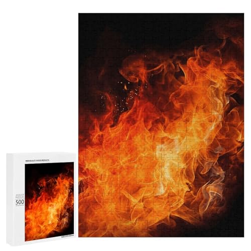 Holzpuzzle für Erwachsene, Roaring Flame Printed Puzzle für Erwachsene, Kommt mit Einer schönen Box Holzpuzzle für Erwachsene, Roaring Flame Printed Puzzle für Erwachsene, Kommt mit Einer schönen Box von BVKWNTSA