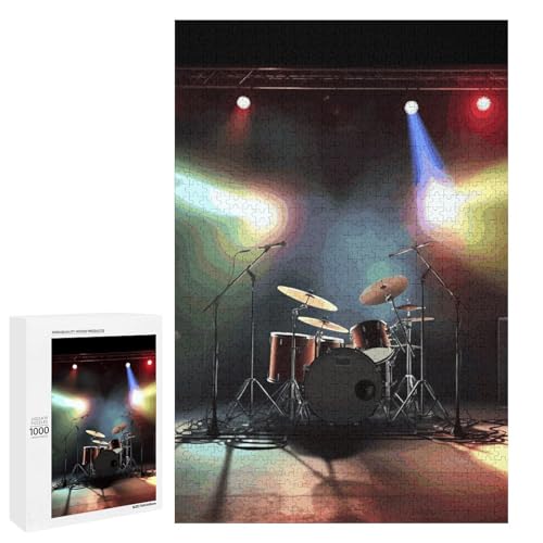 Holzpuzzle für Erwachsene, Rock Band Stage Gedrucktes Puzzle für Erwachsene, Kommt mit einer schönen Box von BVKWNTSA