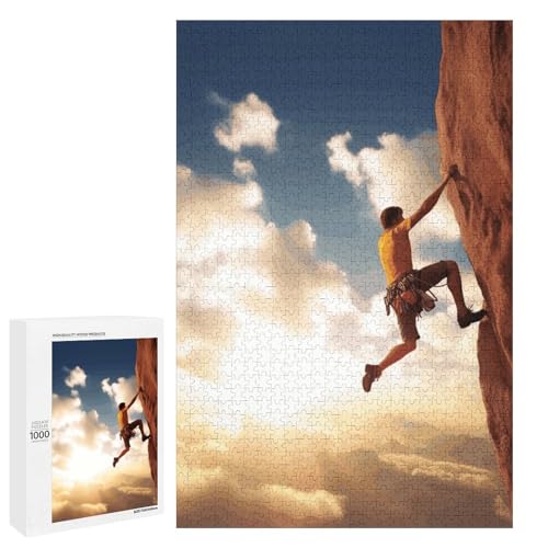 Holzpuzzle für Erwachsene, Rock Climbing Sports Gedrucktes Puzzle für Erwachsene, Kommt mit einer schönen Box von BVKWNTSA