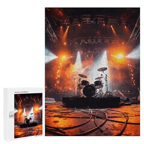 Holzpuzzle für Erwachsene, Rock Konzertbühne gedrucktes Puzzle für Erwachsene, kommt mit Einer schönen Box Holzpuzzle für Erwachsene, Rock Konzertbühne gedrucktes Puzzle für Erwachsene, kommt mit Einer schönen Box von BVKWNTSA