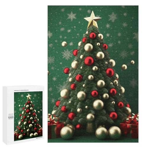 Holzpuzzle für Erwachsene, Runde Kugel Weihnachtsbaum Gedruckt Puzzle für Erwachsene, Kommt mit Einer schönen Box Holzpuzzle für Erwachsene, Runde Kugel Weihnachtsbaum Gedruckt Puzzle für Erwachsene, Kommt mit Einer schönen Box von BVKWNTSA
