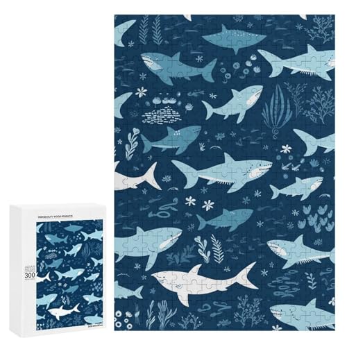 Holzpuzzle für Erwachsene, Sharksm Printed Puzzle für Erwachsene, Kommt mit Einer schönen Box Holzpuzzle für Erwachsene, Sharksm Printed Puzzle für Erwachsene, Kommt mit Einer schönen Box von BVKWNTSA