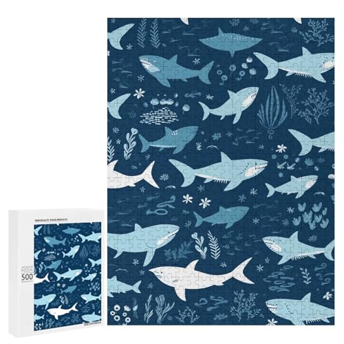 Holzpuzzle für Erwachsene, Sharksm Printed Puzzle für Erwachsene, Kommt mit Einer schönen Box Holzpuzzle für Erwachsene, Sharksm Printed Puzzle für Erwachsene, Kommt mit Einer schönen Box von BVKWNTSA