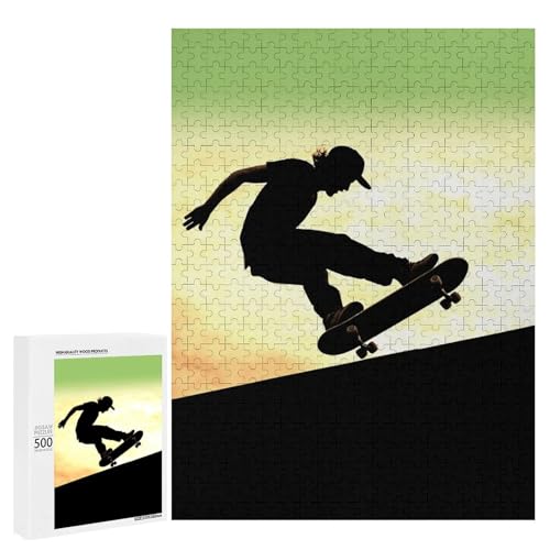 Holzpuzzle für Erwachsene, Skateboard1 gedrucktes Puzzle für Erwachsene, kommt mit Einer schönen Box Holzpuzzle für Erwachsene, Skateboard1 gedrucktes Puzzle für Erwachsene, kommt mit Einer schönen Box von BVKWNTSA