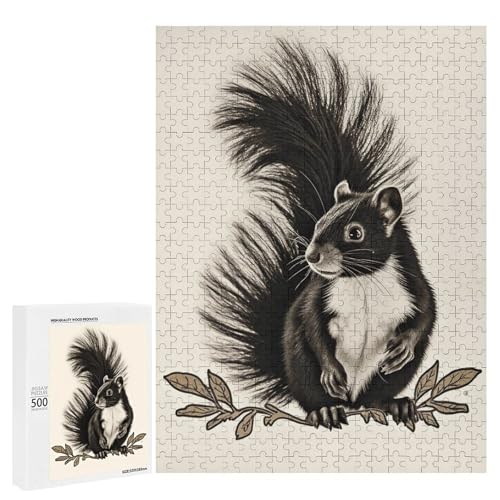 Holzpuzzle für Erwachsene, Skunk gedrucktes Puzzle für Erwachsene, kommt mit Einer schönen Box Holzpuzzle für Erwachsene, Skunk gedrucktes Puzzle für Erwachsene, kommt mit Einer schönen Box von BVKWNTSA