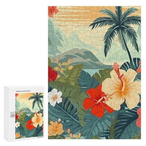 Holzpuzzle für Erwachsene, Sommer Hawaii gedrucktes Puzzle für Erwachsene, kommt mit Einer schönen Box Holzpuzzle für Erwachsene, Sommer Hawaii gedrucktes Puzzle für Erwachsene, kommt mit Einer schönen Box von BVKWNTSA
