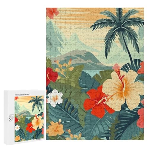 Holzpuzzle für Erwachsene, Sommer Hawaii gedrucktes Puzzle für Erwachsene, kommt mit Einer schönen Box Holzpuzzle für Erwachsene, Sommer Hawaii gedrucktes Puzzle für Erwachsene, kommt mit Einer schönen Box von BVKWNTSA