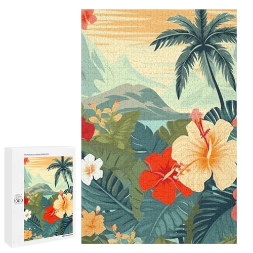 Holzpuzzle für Erwachsene, Sommer Hawaii gedrucktes Puzzle für Erwachsene, kommt mit Einer schönen Box Holzpuzzle für Erwachsene, Sommer Hawaii gedrucktes Puzzle für Erwachsene, kommt mit Einer schönen Box von BVKWNTSA