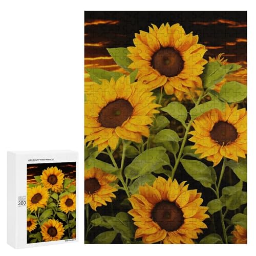 Holzpuzzle für Erwachsene, Sonnenblume gedrucktes Puzzle für Erwachsene, kommt mit Einer schönen Box Holzpuzzle für Erwachsene, Sonnenblume gedrucktes Puzzle für Erwachsene, kommt mit Einer schönen Box von BVKWNTSA