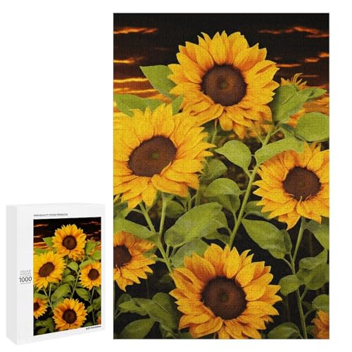 Holzpuzzle für Erwachsene, Sonnenblume gedrucktes Puzzle für Erwachsene, kommt mit Einer schönen Box Holzpuzzle für Erwachsene, Sonnenblume gedrucktes Puzzle für Erwachsene, kommt mit Einer schönen Box von BVKWNTSA