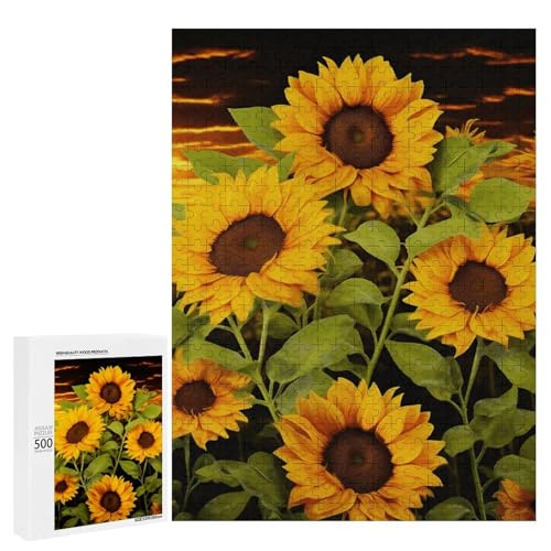Holzpuzzle für Erwachsene, Sonnenblume gedrucktes Puzzle für Erwachsene, kommt mit Einer schönen Box Holzpuzzle für Erwachsene, Sonnenblume gedrucktes Puzzle für Erwachsene, kommt mit Einer schönen Box von BVKWNTSA