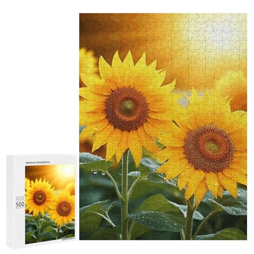 Holzpuzzle für Erwachsene, Sonnenblumenblumen gedrucktes Puzzle für Erwachsene, kommt mit Einer schönen Box Holzpuzzle für Erwachsene, Sonnenblumenblumen gedrucktes Puzzle für Erwachsene, kommt mit Einer schönen Box von BVKWNTSA