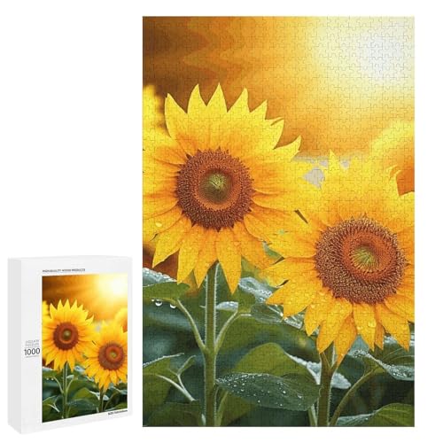 Holzpuzzle für Erwachsene, Sonnenblumenblumen gedrucktes Puzzle für Erwachsene, kommt mit Einer schönen Box Holzpuzzle für Erwachsene, Sonnenblumenblumen gedrucktes Puzzle für Erwachsene, kommt mit Einer schönen Box von BVKWNTSA