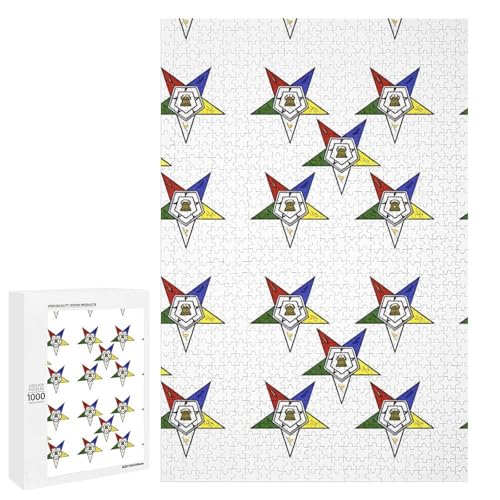 Holzpuzzle für Erwachsene, Sterne Eastern Stars Printed Puzzle für Erwachsene, Kommt mit einer schönen Box von BVKWNTSA