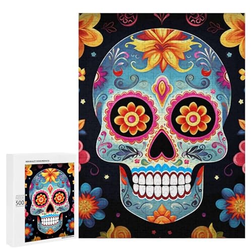Holzpuzzle für Erwachsene, Sugar Skulls Printed Puzzle für Erwachsene, Kommt mit Einer schönen Box Holzpuzzle für Erwachsene, Sugar Skulls Printed Puzzle für Erwachsene, Kommt mit Einer schönen Box von BVKWNTSA