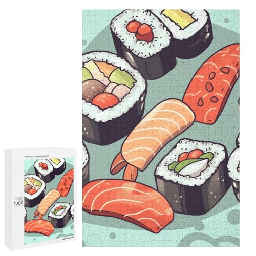Holzpuzzle für Erwachsene, Sushi gedrucktes Puzzle für Erwachsene, kommt mit Einer schönen Box Holzpuzzle für Erwachsene, Sushi gedrucktes Puzzle für Erwachsene, kommt mit Einer schönen Box von BVKWNTSA