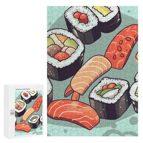 Holzpuzzle für Erwachsene, Sushi gedrucktes Puzzle für Erwachsene, kommt mit Einer schönen Box Holzpuzzle für Erwachsene, Sushi gedrucktes Puzzle für Erwachsene, kommt mit Einer schönen Box von BVKWNTSA