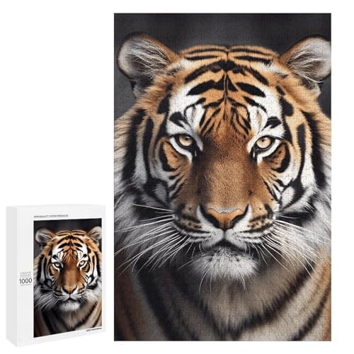 Holzpuzzle für Erwachsene, Tiger gedrucktes Puzzle für Erwachsene, kommt mit einer schönen Box von BVKWNTSA