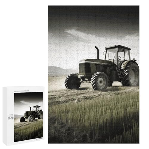 Holzpuzzle für Erwachsene, Traktor Landwirtschaft Ruhiges gedrucktes Puzzle für Erwachsene, kommt mit Einer schönen Box Holzpuzzle für Erwachsene, Traktor Landwirtschaft Ruhiges gedrucktes Puzzle für Erwachsene, kommt mit Einer schönen Box von BVKWNTSA