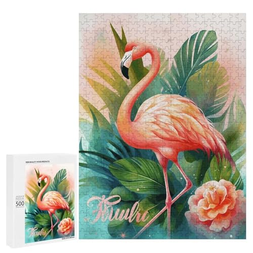 Holzpuzzle für Erwachsene, Tropischer Flamingo1 gedrucktes Puzzle für Erwachsene, kommt mit Einer schönen Box Holzpuzzle für Erwachsene, Tropischer Flamingo1 gedrucktes Puzzle für Erwachsene, kommt mit Einer schönen Box von BVKWNTSA
