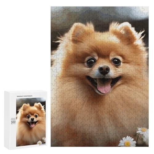 Holzpuzzle für Erwachsene, Zwergspitzhund gedrucktes Puzzle für Erwachsene, kommt mit Einer schönen Box Holzpuzzle für Erwachsene, Zwergspitzhund gedrucktes Puzzle für Erwachsene, kommt mit Einer schönen Box von BVKWNTSA