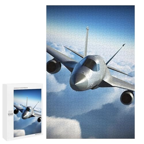 Holzpuzzle für Erwachsene, fliegendes Flugzeug gedrucktes Puzzle für Erwachsene, kommt mit einer schönen Box von BVKWNTSA