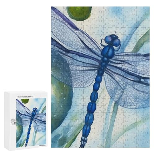 Holzpuzzle für Erwachsene, handgemaltes blaues Libelle gedrucktes Puzzle für Erwachsene, kommt mit Einer schönen Box Holzpuzzle für Erwachsene, handgemaltes blaues Libelle gedrucktes Puzzle für Erwachsene, kommt mit Einer schönen Box von BVKWNTSA