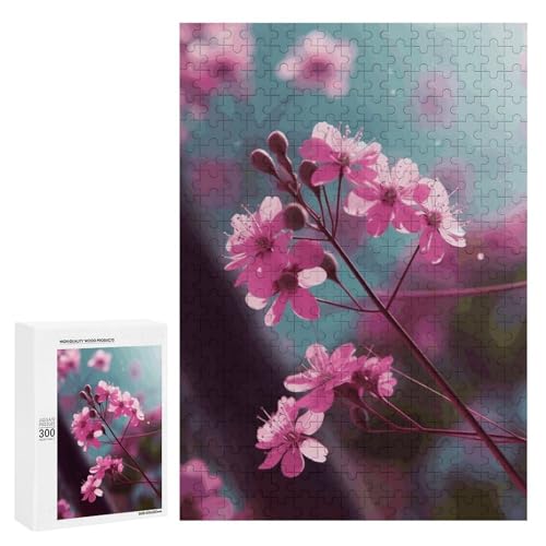 Holzpuzzle für Erwachsene, kleine rosa Blumen gedruckt Puzzle für Erwachsene, kommt mit Einer schönen Box Holzpuzzle für Erwachsene, kleine rosa Blumen gedruckt Puzzle für Erwachsene, kommt mit Einer schönen Box von BVKWNTSA