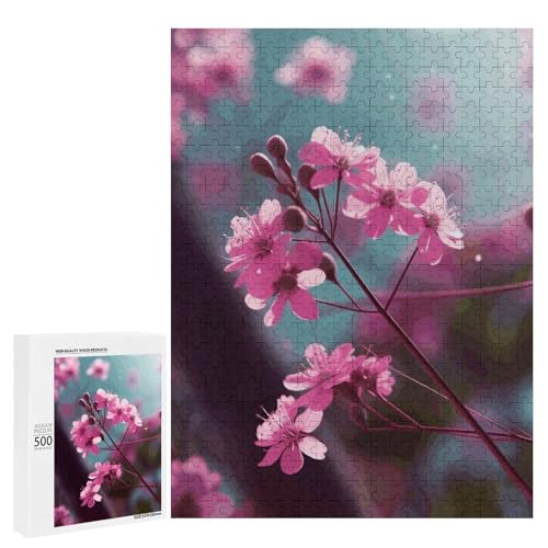 Holzpuzzle für Erwachsene, kleine rosa Blumen gedruckt Puzzle für Erwachsene, kommt mit Einer schönen Box Holzpuzzle für Erwachsene, kleine rosa Blumen gedruckt Puzzle für Erwachsene, kommt mit Einer schönen Box von BVKWNTSA