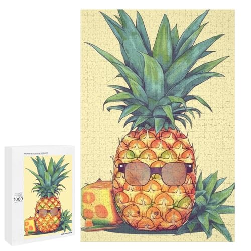 Holzpuzzle für Erwachsene, lustige Ananas gedrucktes Puzzle für Erwachsene, kommt mit einer schönen Box von BVKWNTSA