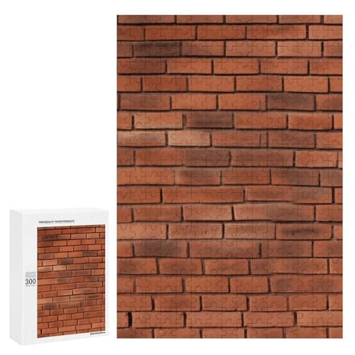 Holzpuzzle für Erwachsene, rote Backsteinmauer Textur gedrucktes Puzzle für Erwachsene, kommt mit Einer schönen Box Holzpuzzle für Erwachsene, rote Backsteinmauer Textur gedrucktes Puzzle für Erwachsene, kommt mit Einer schönen Box von BVKWNTSA