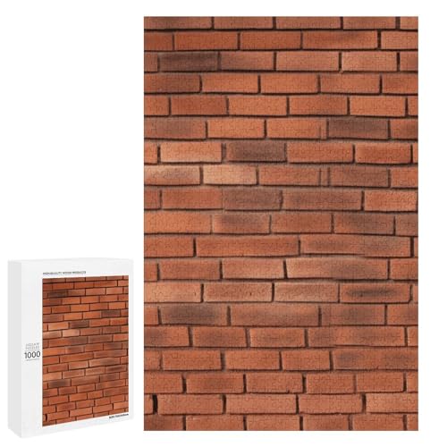 Holzpuzzle für Erwachsene, rote Backsteinmauer Textur gedrucktes Puzzle für Erwachsene, kommt mit Einer schönen Box Holzpuzzle für Erwachsene, rote Backsteinmauer Textur gedrucktes Puzzle für Erwachsene, kommt mit Einer schönen Box von BVKWNTSA