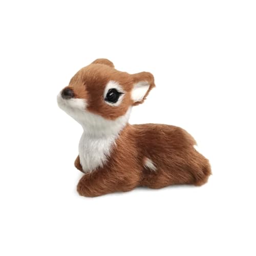 BVMKNI Modell mit kleinen Ornamenten, Simulation eines Hirschs, niedliche graue Büropuppe aus Kunststoff, braun, Geschenke für Kinder, Waldpedant BVMKNI Modell mit kleinen Ornamenten, Simulation eines Hirschs, niedliche graue Büropuppe aus Kunststoff, braun, Geschenke für Kinder, Waldpedant von BVMKNI