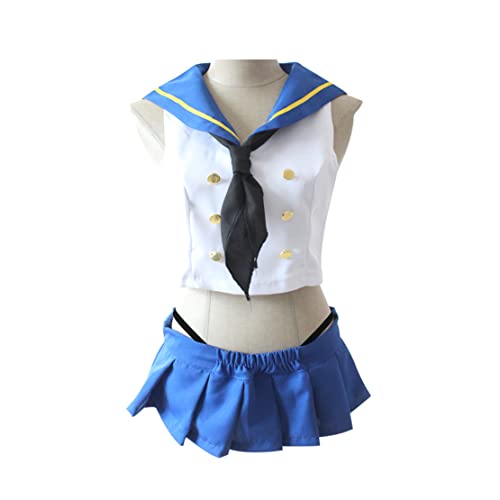 BVMPRS Shimakaze Cosplay Kostüm Frauen Outfit Blue Sailor Anzug Halloween,Blue-XL von BVMPRS
