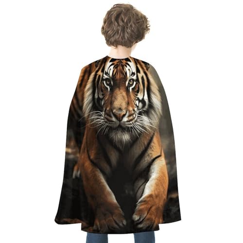 BVNMT Wild Animals Tiger bedruckter Umhang Unisex Erwachsene Kostüm – Einheitsgröße (1 Stück) – ideal für Cosplay, Partys und mehr von BVNMT